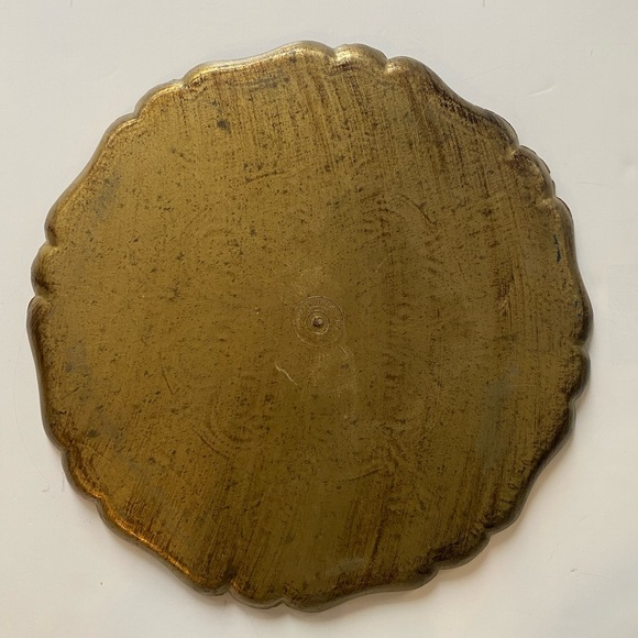 Vintage Mid 20th Century Italian Florentine Tray in Deep Blue and Gold - Picture 3 of 7